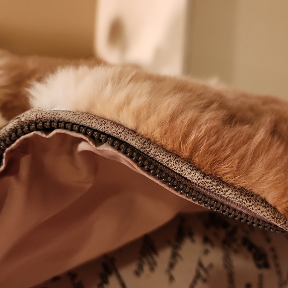 Vintage June  genuine natural rabbit fur and leather details  jacket  size M - Picture 13 of 17